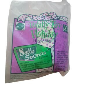 1993 McDonalds Totally Toy Holiday Sally Secrets Figurine Doll New in Package